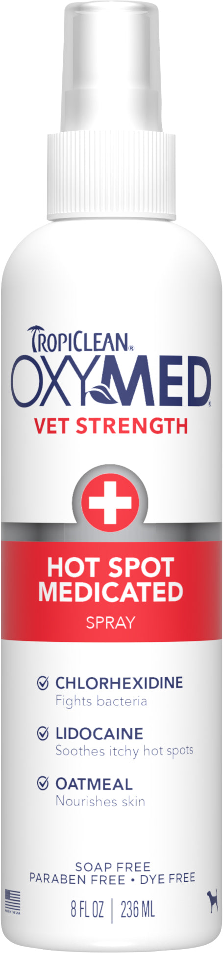 Tropiclean Oxymed Hot Spot Spray, 8 oz - Skin Relief