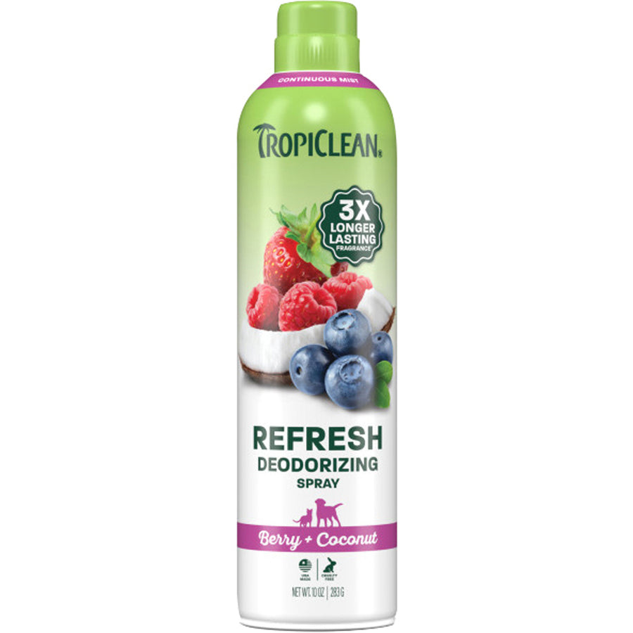 Tropiclean Deodorizing Pet Spray, Berry/Coconut, 10 oz - Colognes