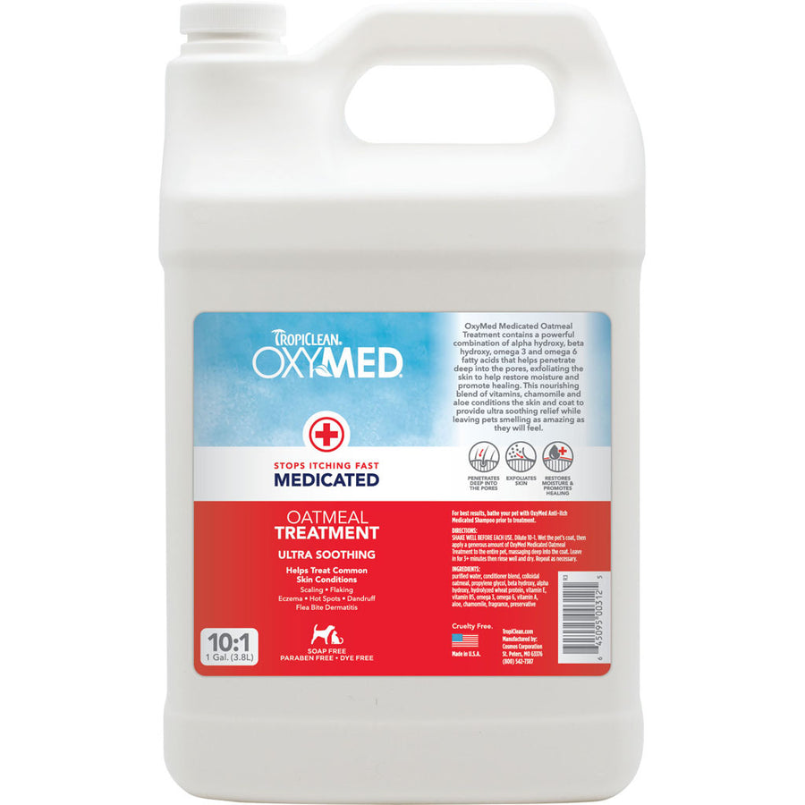 Tropiclean Oxymed Anti-Itch Conditioning Treatment, 1 gal - Shampoos & Wipes