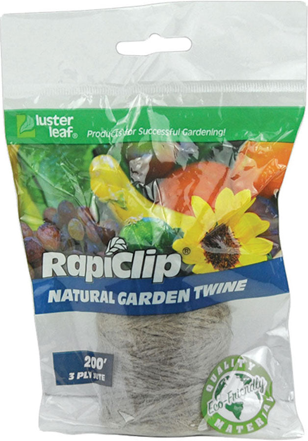 Luster Leaf Rapiclip Garden Twine, Natural, 200 ft - Stakes and Supports