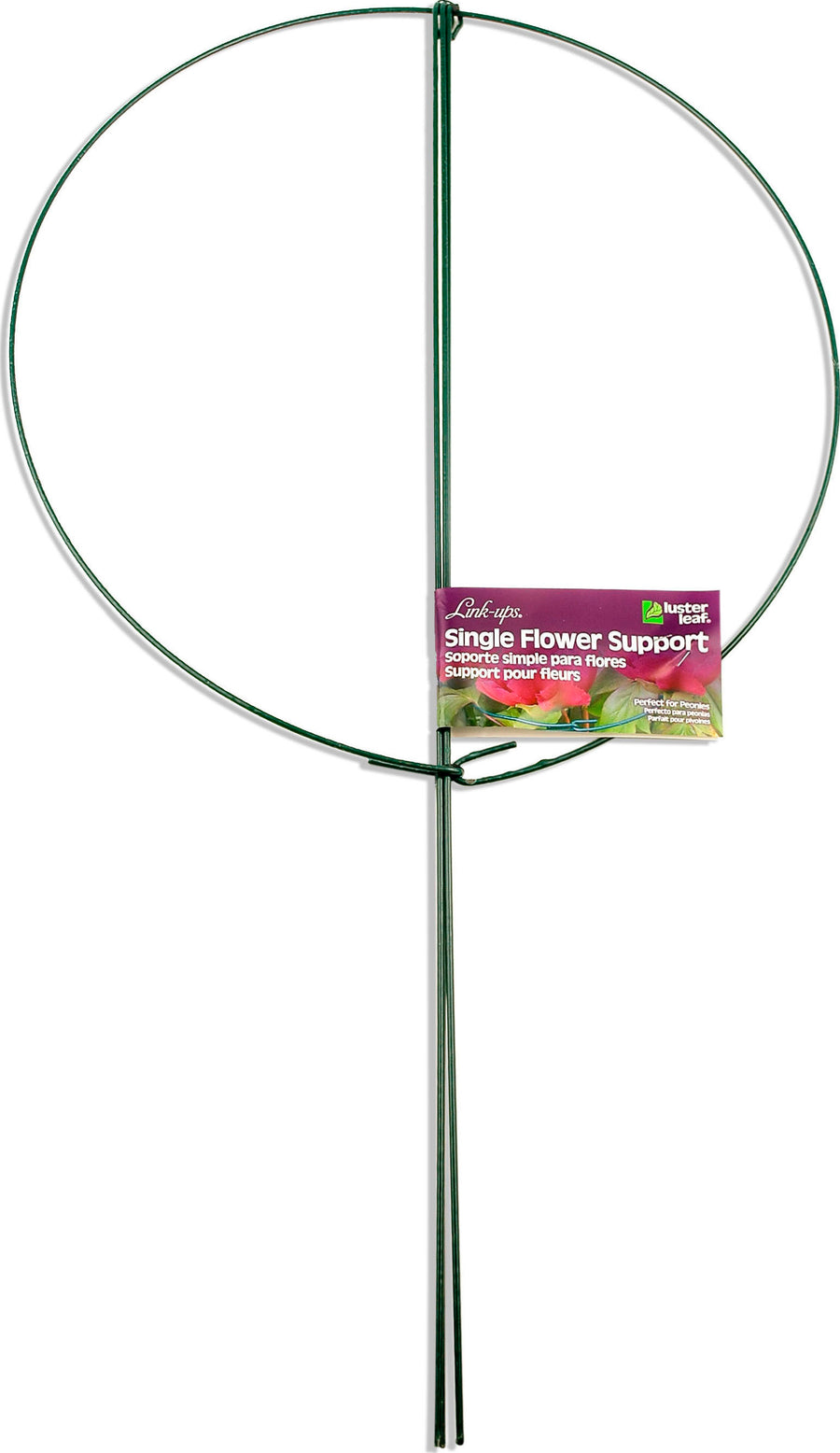 Luster Leaf Link-Ups Single Flower Support, Green, 18x30 in - Stakes and Supports
