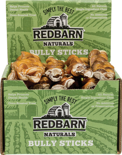 Redbarn Naturals Braided Bully Sticks, 7 in - Rawhide/ Body Parts
