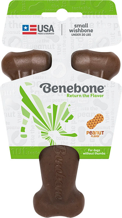Benebone Wishbone, Peanut Butter, SM - Hard Plastic