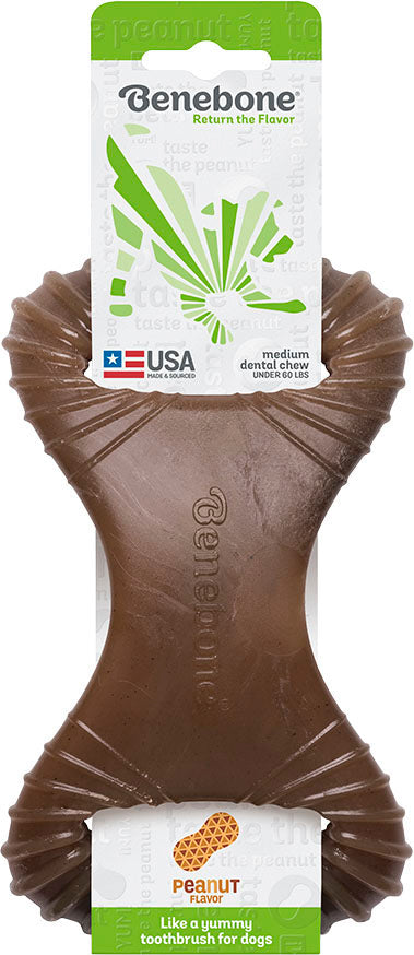 Benebone Dental Chew, Peanut Butter, MD - Hard Plastic