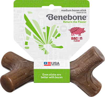 Benebone Bacon Stick, Bacon, MD - Hard Plastic