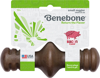 Benebone Zaggler, Bacon, SM - Hard Plastic