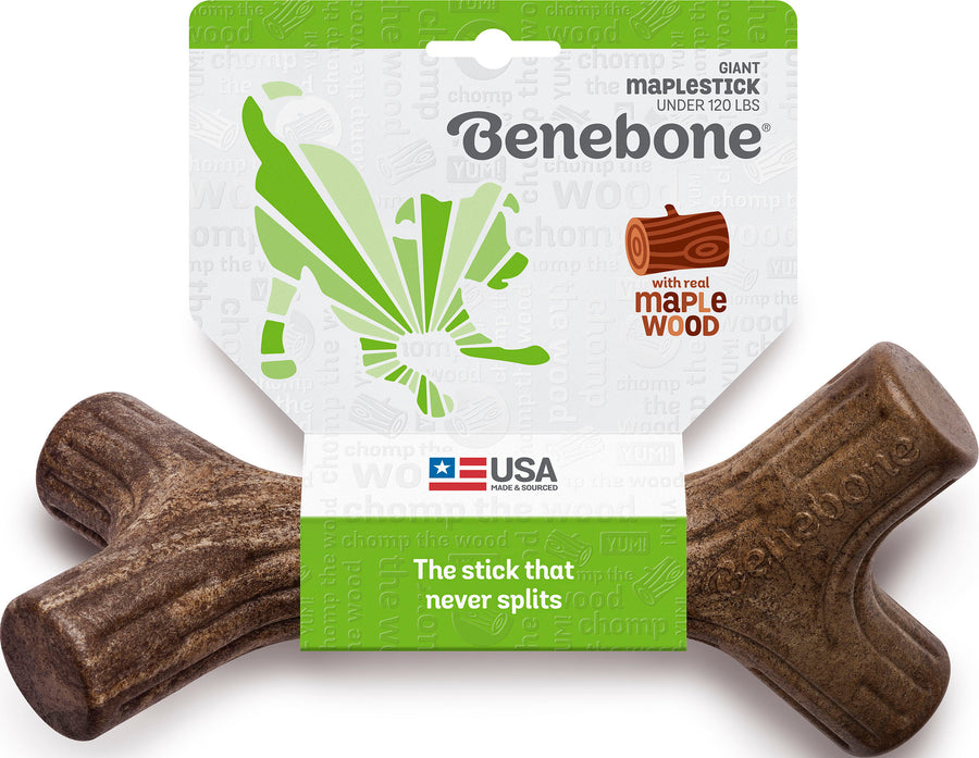 Benebone Maplestick, Maple Wood, Giant - Hard Plastic