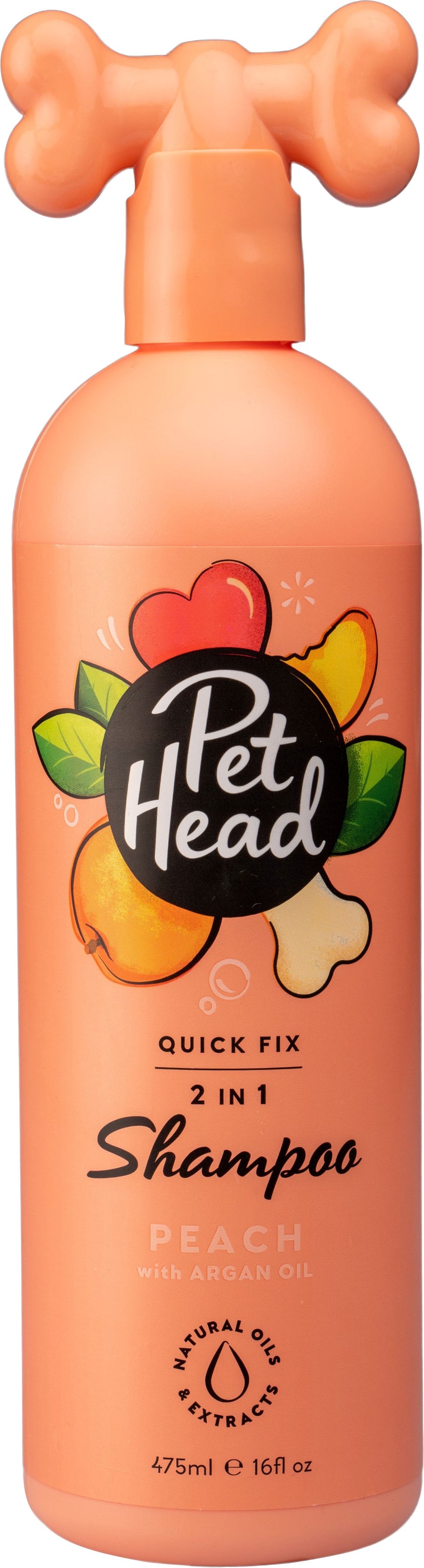 Pet Head Quick Fix 2 in 1 Shampoo, Peach, 16 oz - Shampoos & Wipes