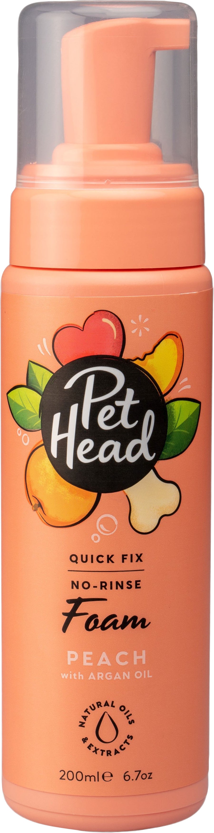Pet Head Quick Fix 2 in 1 Foam, Peach, 6.7 oz - Shampoos & Wipes
