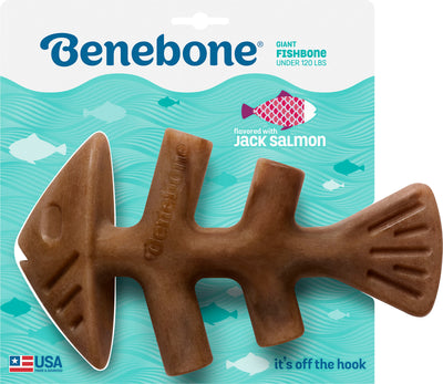 Benebone Fishbone, Salmon, Giant - Hard Plastic