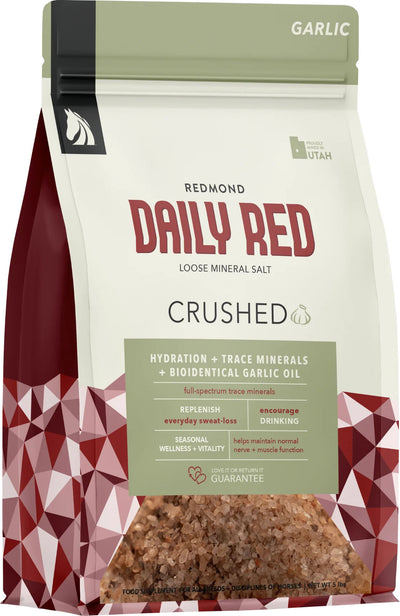 Redmond Rock Crushed with Garlic, Salt, 5 lb - Salt/Minerals