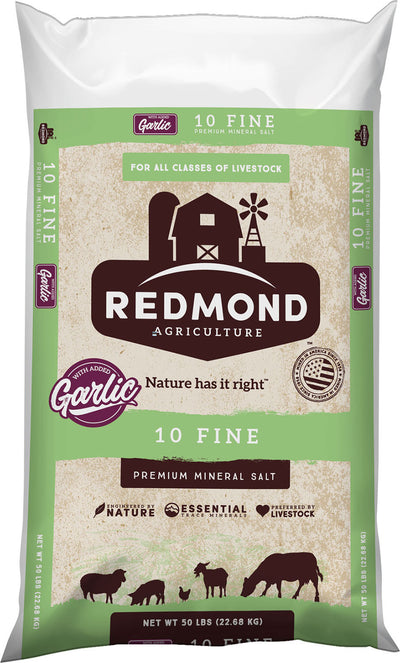 Redmond Loose Mineral Salt with Garlic, 50 lb - Salt/Minerals