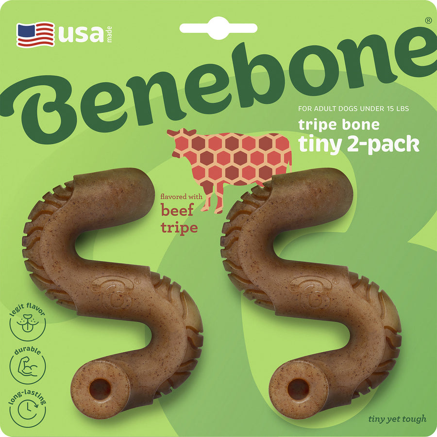Benebone Tripe Bone, Beef Tripe, Tiny - Hard Plastic