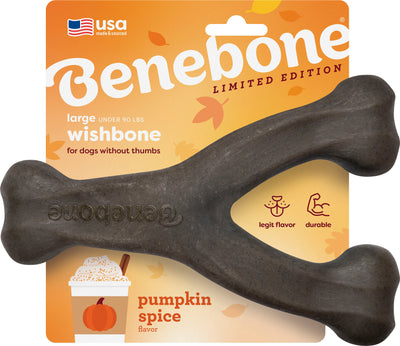 Benebone Holiday Wishbone, Pumpkin Spice, LG - Christmas