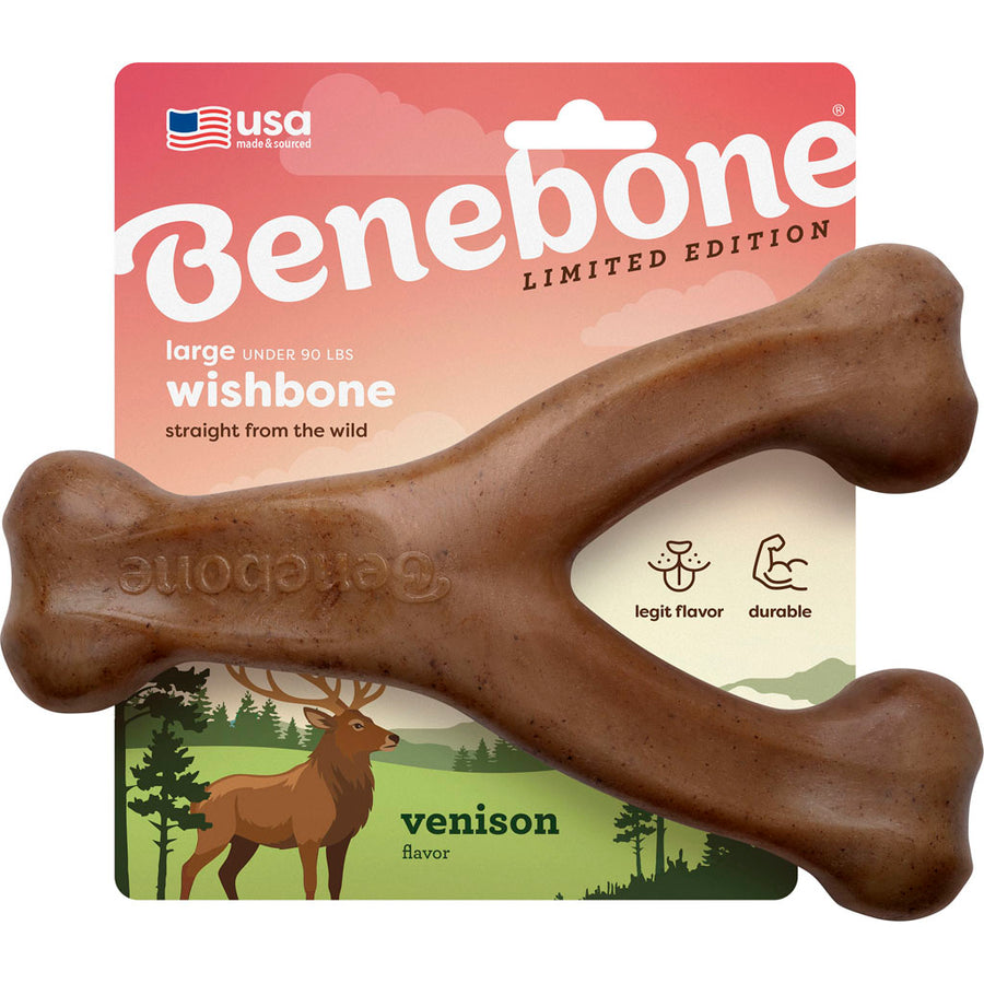 Benebone Limited Edition Wishbone, Venison, LG - Hard Plastic