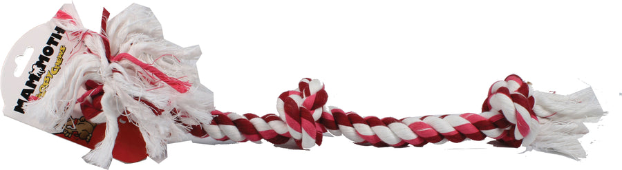 Mammoth Flossy Chews Color 3 Knot Rope Tug, Multi, 25 in