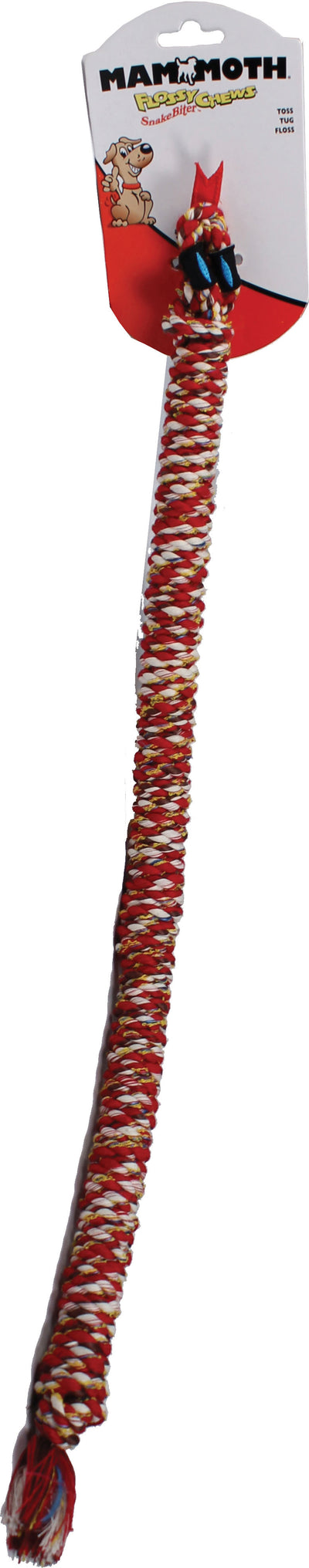 Mammoth Flossy Chews Snakebiter Colored Rope, 26 in