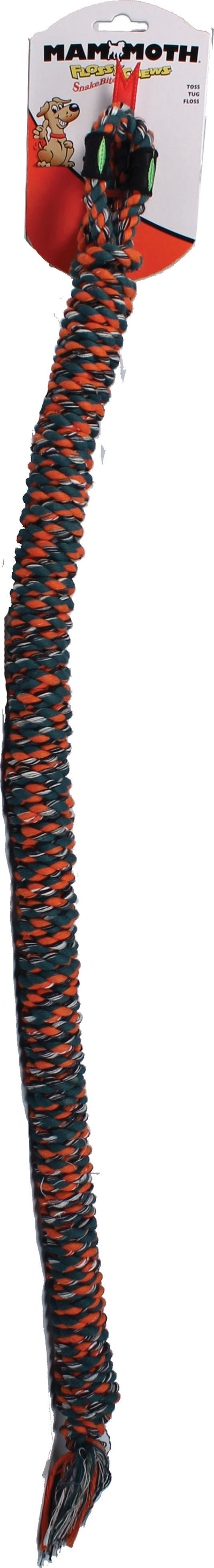 Mammoth Flossy Chews Snakebiter Colored Rope, 34 in