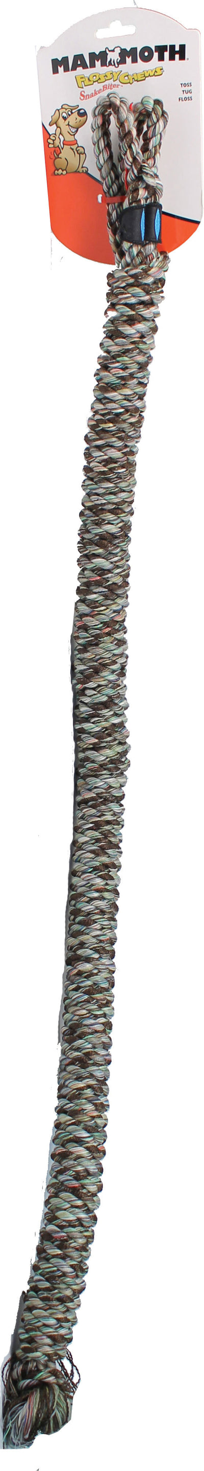 Mammoth Flossy Chews Snakebiter Colored Rope, 42 in