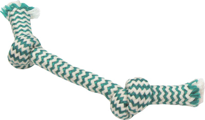 Mammoth Extra Fresh 2 Knot Bone, Green/White, 9 in - Rope