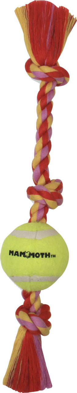 Mammoth Knot Tug W/Tennis Ball, Multi, 11 in - Rope