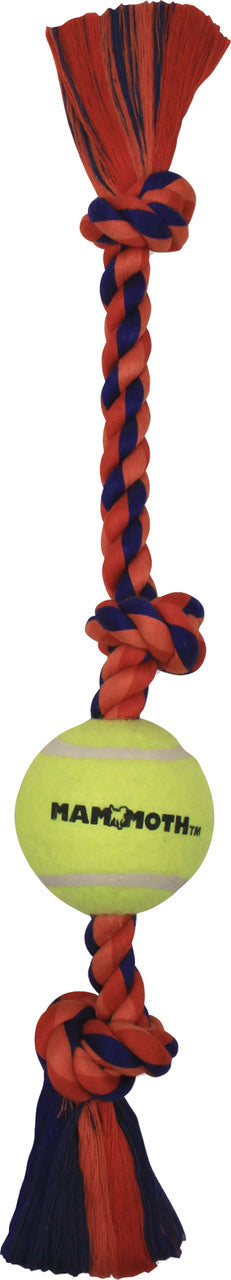 Mammoth Knot Tug W/Tennis Ball, Multi, 20 in - Rope