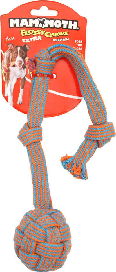 Mammoth Extra Webbing Ball W/Fling Handle, Blue/Orange, SM - Rope