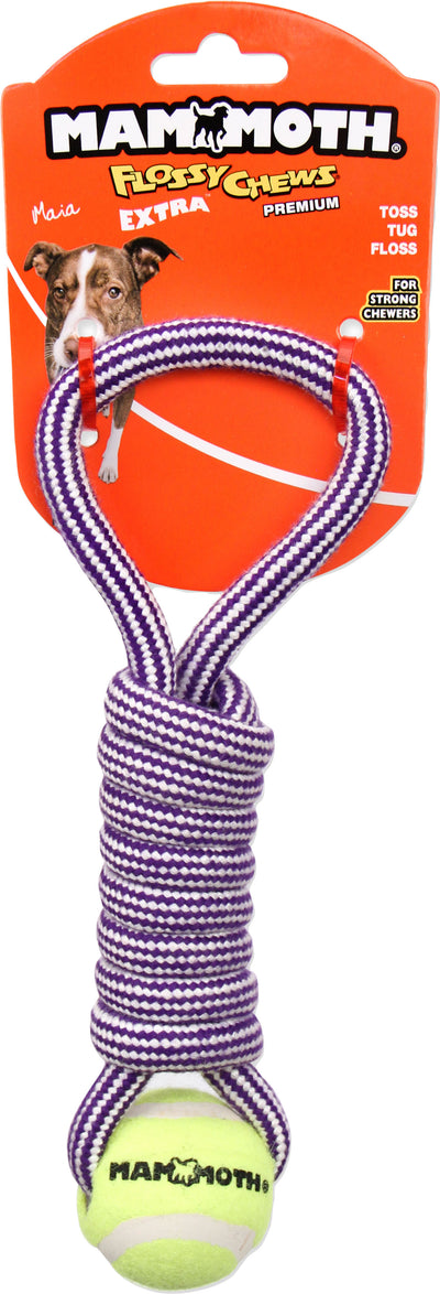 Mammoth Extra Twister Pull Tug with Mini Ball, Multi, 10 in - Rope