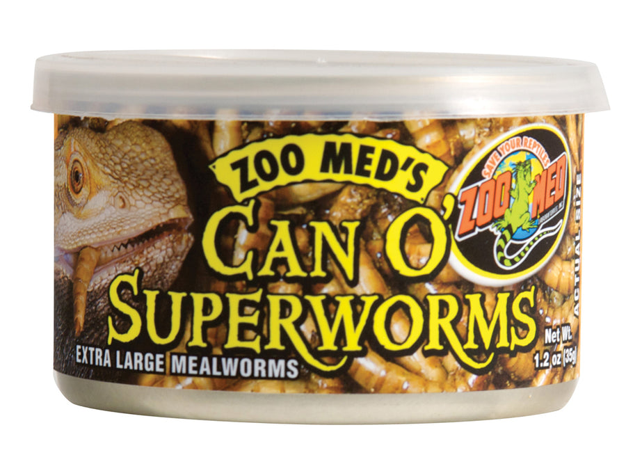 Zoo Med Can O' Superworms Extra Large Mealworms, 1.2 oz - General