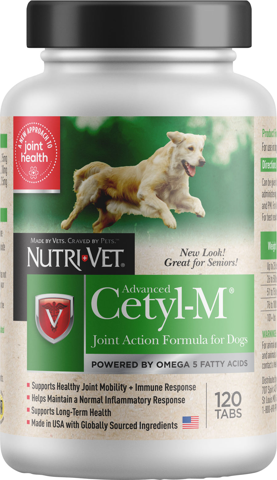Nutri-Vet Cetyl-M Canine Advanced Joint Action Tablets, 120 ct - Joint Care