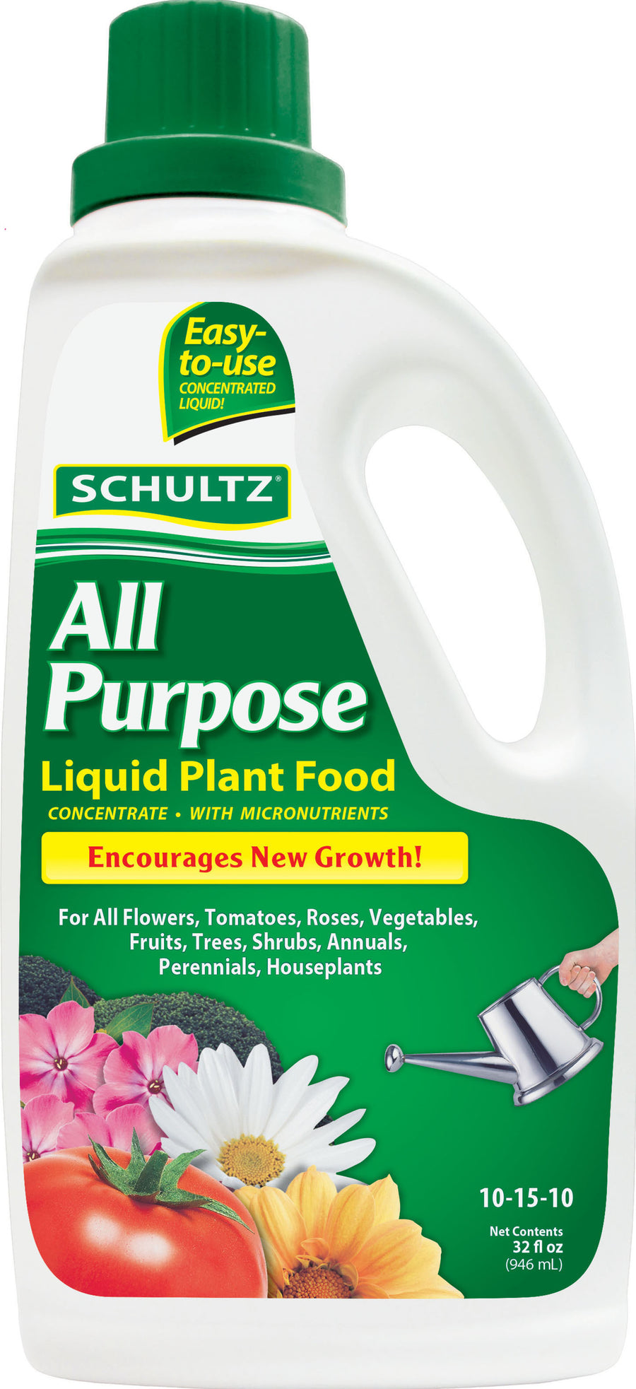 Schultz All Purpose Liquid Plant Food 10-15-10, 32 oz - Liquid and Water Soluble