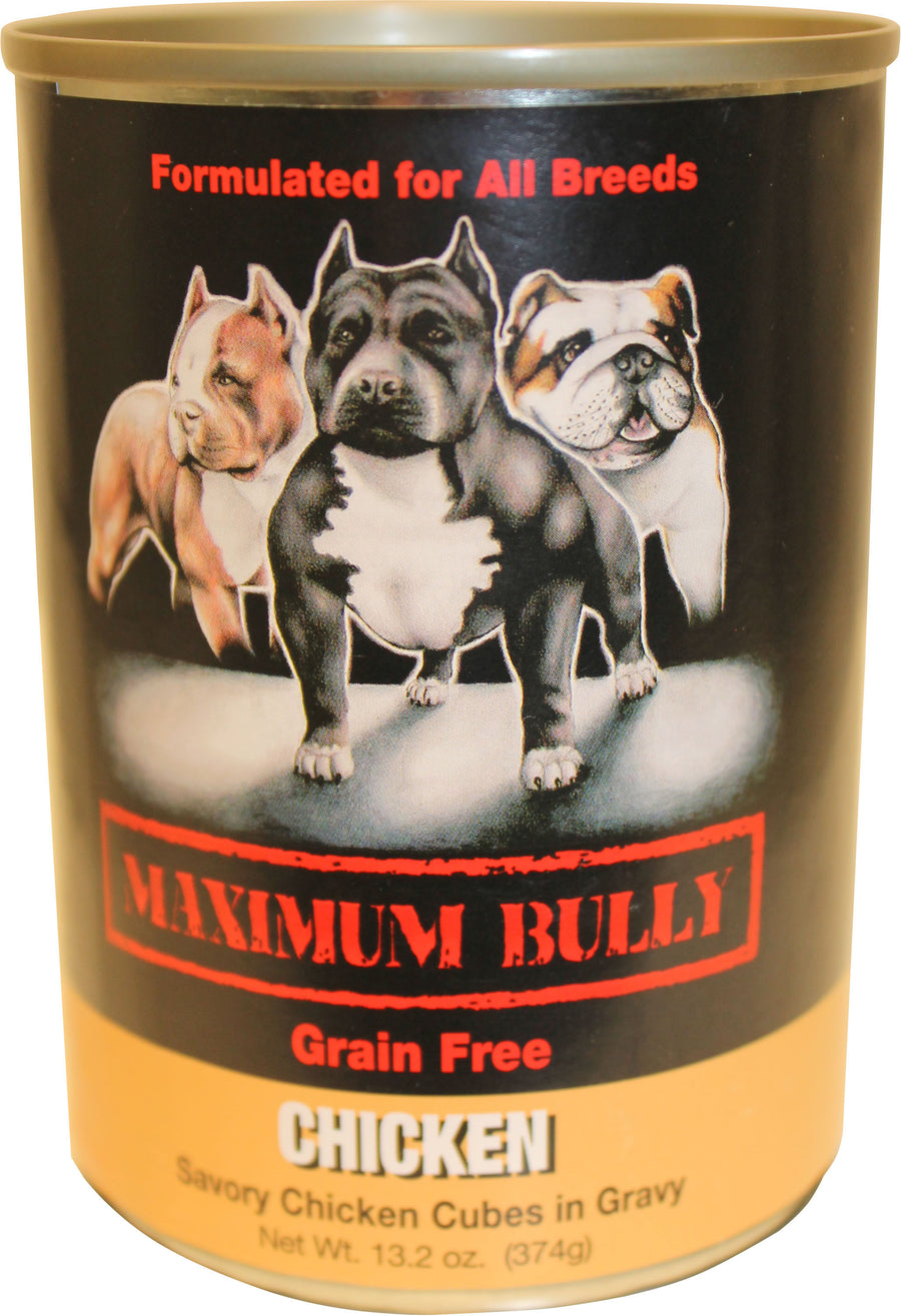 Maximum Bully Canned Dog Food, Chicken, 13.2 oz