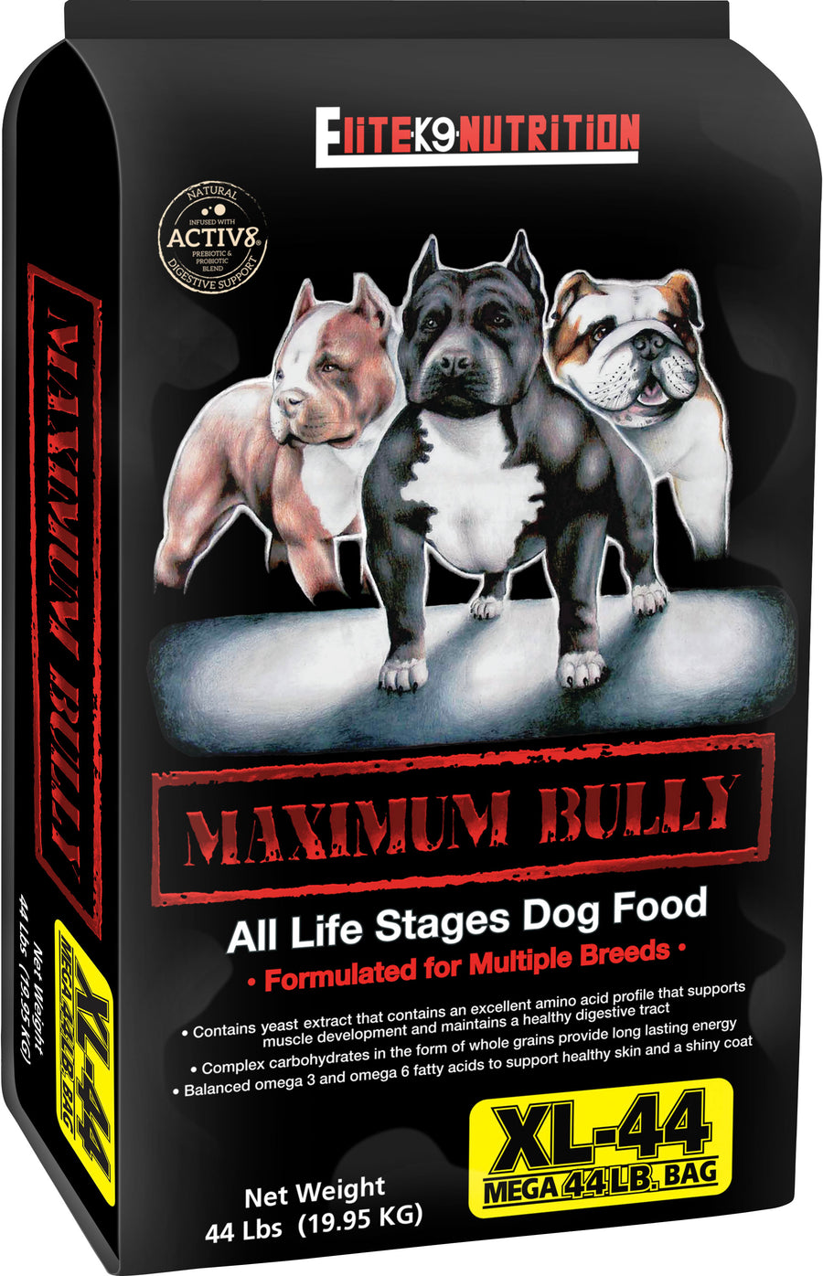 Maximum Bully All Life Stages Dog Food, Chicken/Pork, 44 lb - Dry