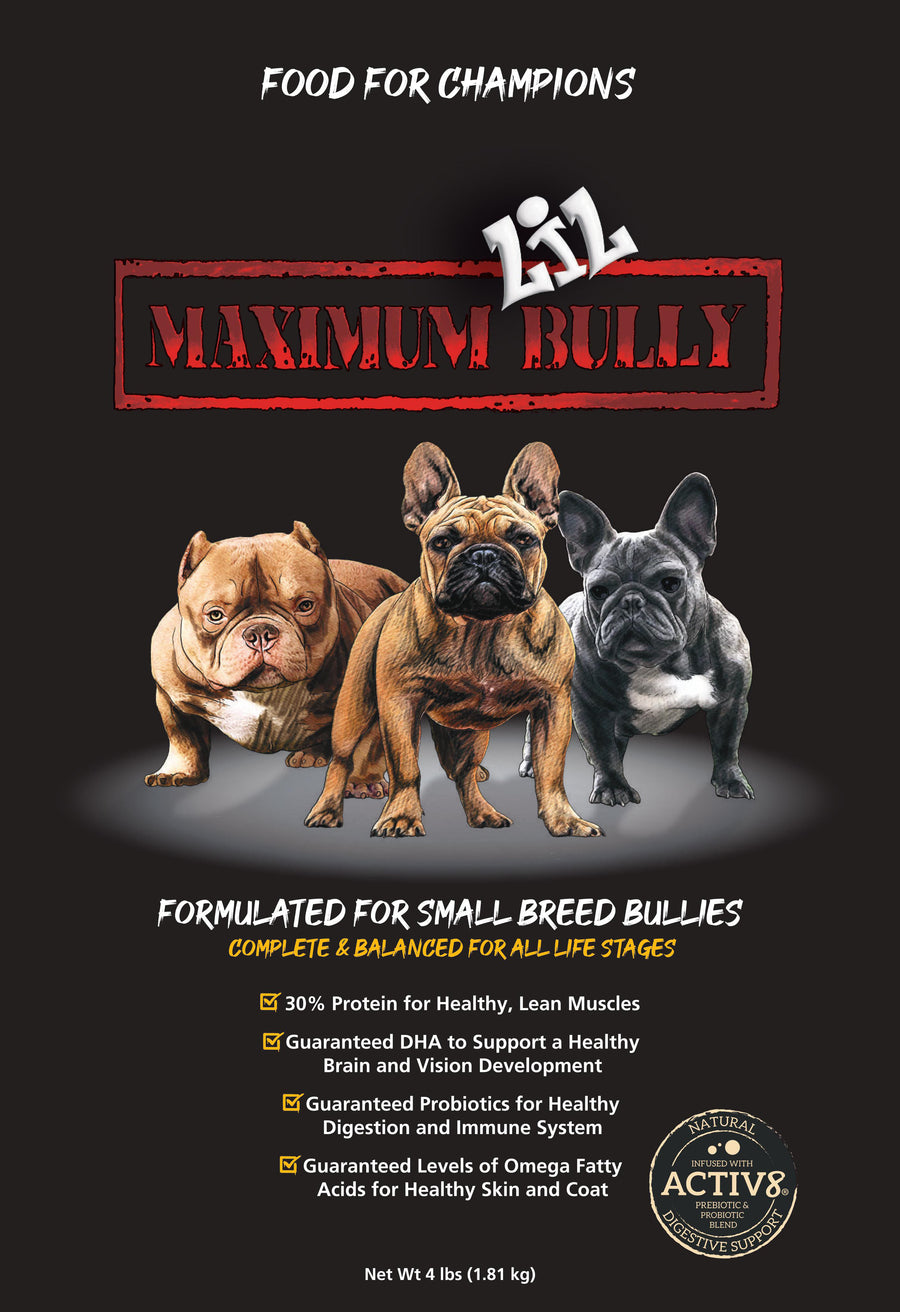 Maximum Lil Bully Dog Food, Beef/Pork, 4 lb - Dry
