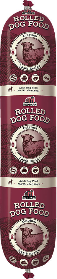 Redbarn Naturals Rolled Dog Food, Lamb/Rice, 4 lb - Rolls