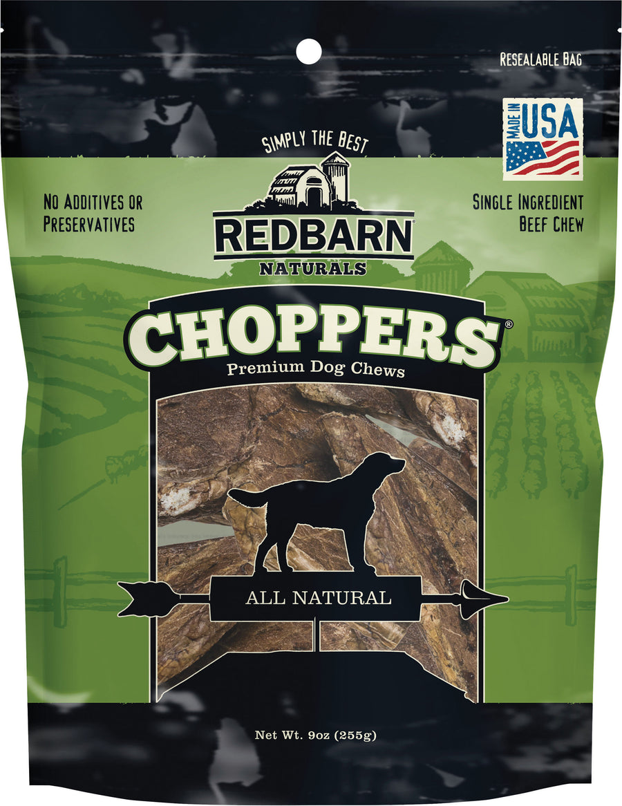 Redbarn Naturals Choppers Chew Bagged, Beef, 9 oz - Rawhide/ Body Parts