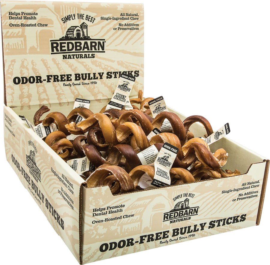Redbarn Naturals Odor Free Bully Spring, Reg - Rawhide/ Body Parts