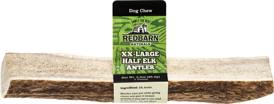 Redbarn Naturals Elk Antler Half, XXL - Rawhide/ Body Parts