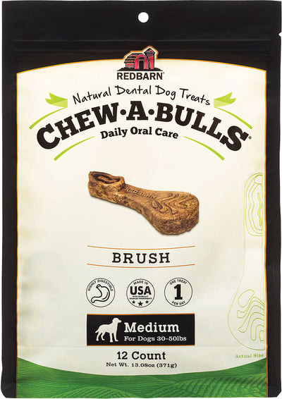 Redbarn Chew-A-Bulls Brush, md-12 pk - Long Lasting Chews