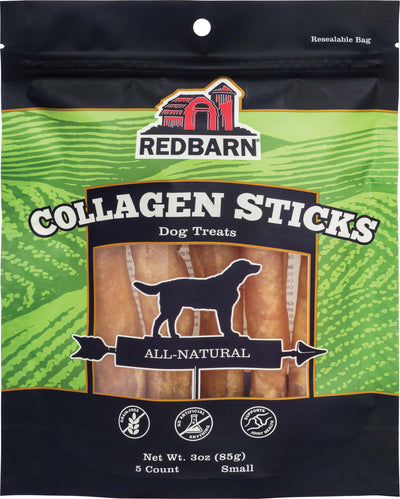 Redbarn Collagen Stick, Natural, sm-5 pk - Rawhide/ Body Parts