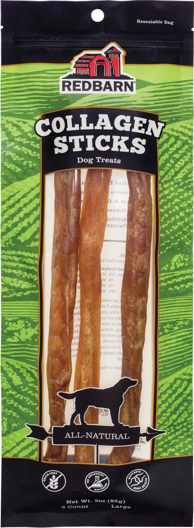 Redbarn Collagen Stick, Natural, lg-3 pk - Rawhide/ Body Parts