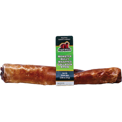 Redbarn Bully Wrapped Collagen Stick, 2.58 oz - Rawhide/ Body Parts