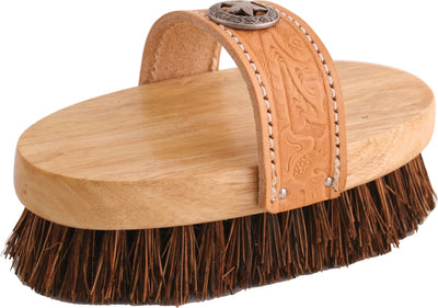 Legends Cowboy Western Style Oval Mud Brush, Tan, 7.5 in - Brush Medium/General
