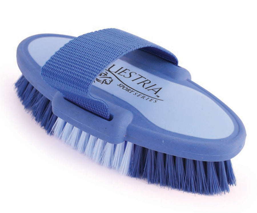 Equestria Sport Oval Body Brush, Blue, sm-6.75 in - Brush Small Sized