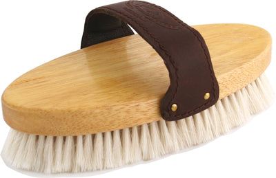 Legends Mohair Goathair English Style Finish Brush, White, 7.5 in - Brush Soft/Finishing