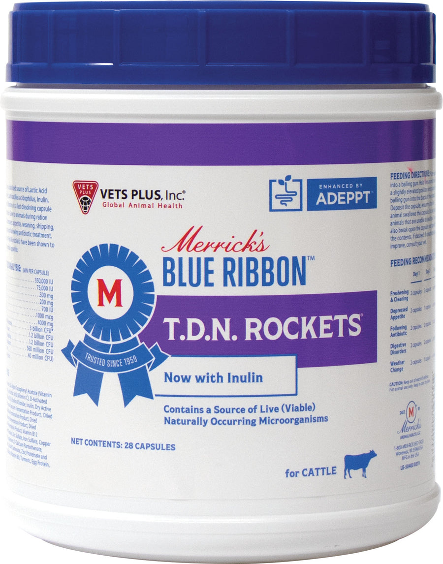 Merrick's Blue Ribbon Merricks T.d.n. Rockets Cattle Supplement, 28 pk - Nutritional Bolus