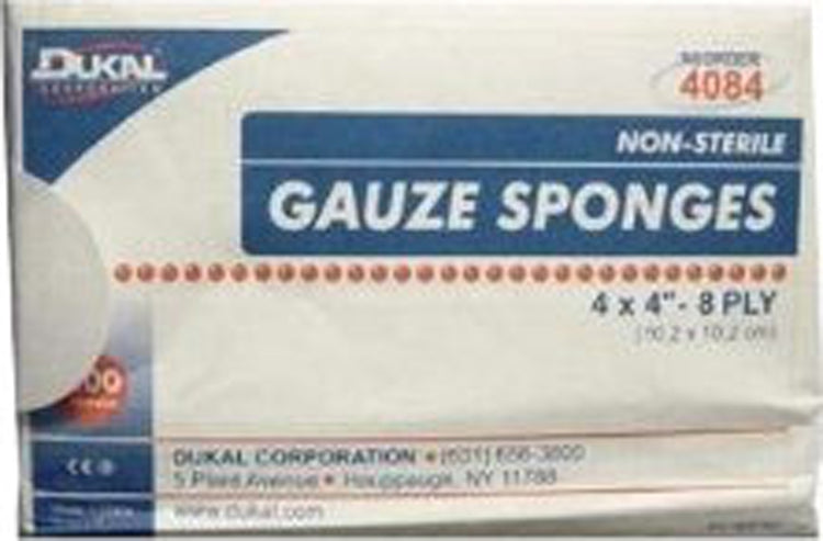 Dukal Non-Sterile Gauze Sponge, White, 4x4 in - Cottons, Gauze & Misc