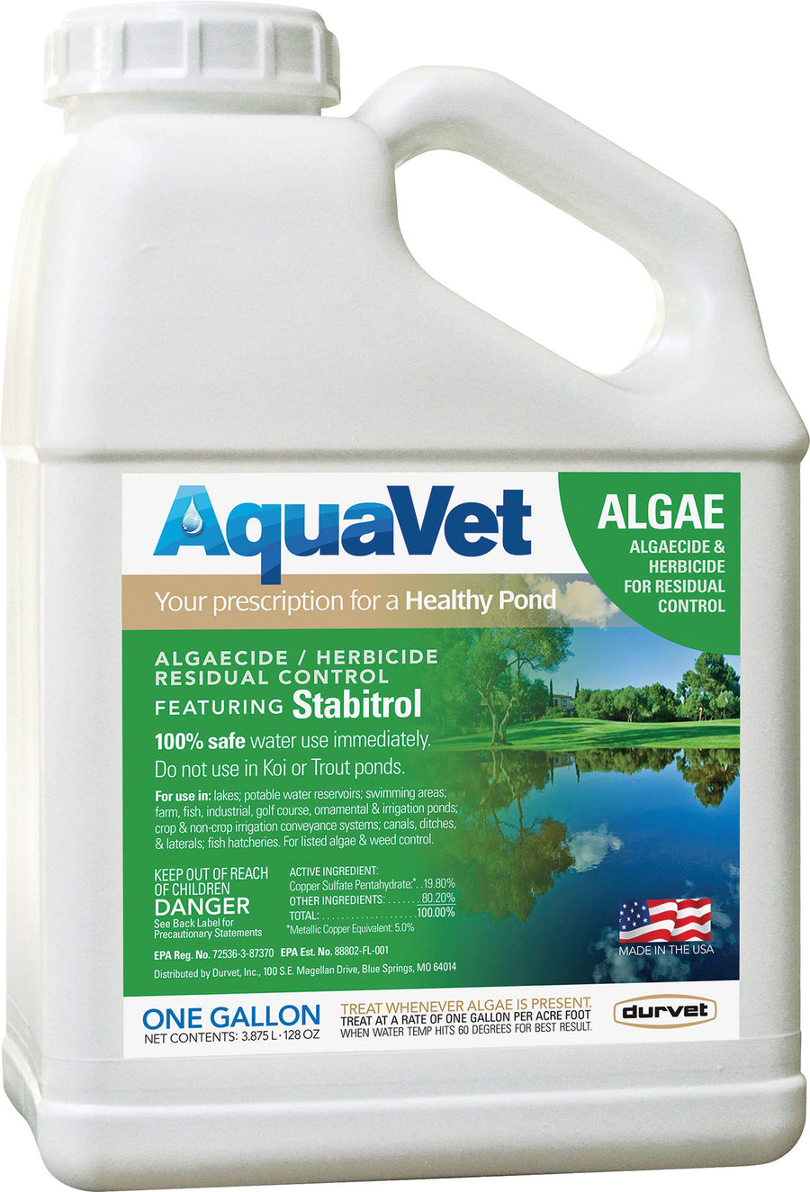 Aquavet Algae Control Algaecide & Herbicide, 1 gal - Water Treatment
