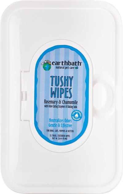 Earthbath Tushy Wipes, Rosemary/Chamomile, 100 pk - Shampoos & Wipes