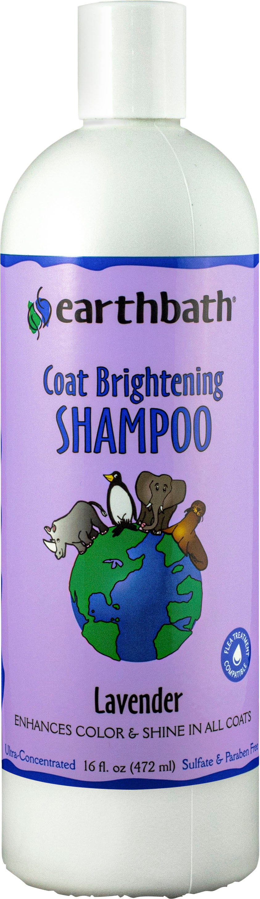 Earthbath Coat Brightening Pet Shampoo, Lavender, 16 oz - Shampoos & Wipes